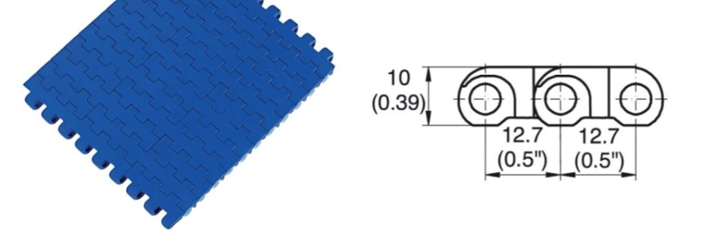 Băng tải nhựa Habasit M1220 Flat Top